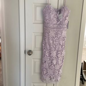 Lovely lace appliqué midi